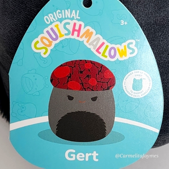 GERT 🍄 FTM Red & Black Mushroom Girly Goth Squad Original Squishmallow ☆ NWT ☆ - Picture 3 of 8